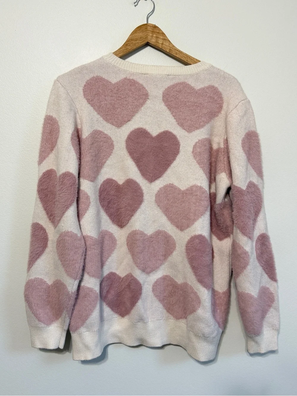 Coldwater Creek Heartfully Yours Cardigan Heart Size Medium Sweater Valentines